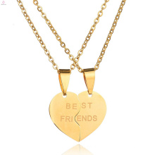 2018 Declaración Personalizada Custom Jigsaw Acero inoxidable Best Friend Necklaces Set